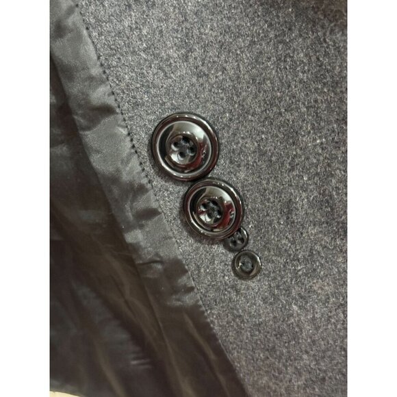 New York & Co. Women's Wool-Blend‎ Double-Breasted Coat Sz 4 Gray Classic Style - Picture 9 of 11